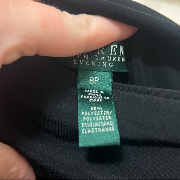 Floor length Ralph Lauren one shoulder gown - Picture 3 of 4